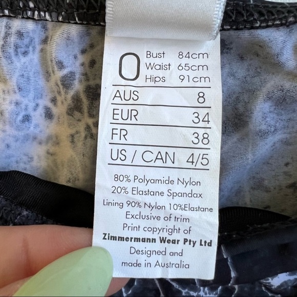 Zimmermann Halter High Neck Marble Bikini black RARE - Picture 5 of 10